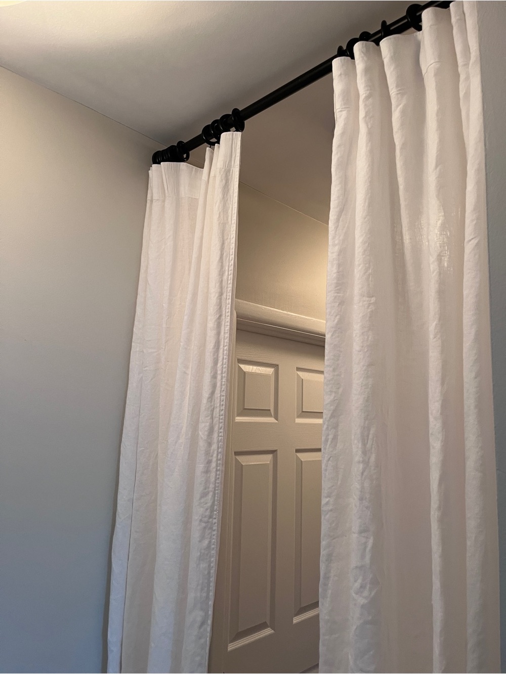 White Linen H&M curtains